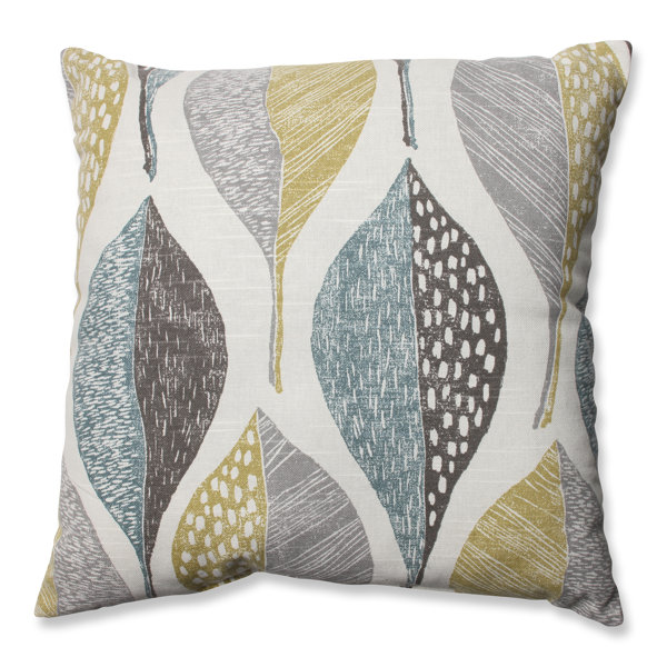 Burman Leaf Rain 100% Cotton Throw Pillow by Red Barrel Studio| @ $30.99